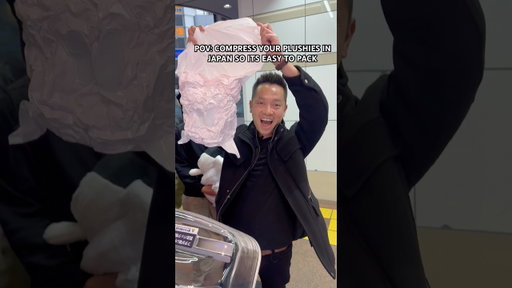Compress your plushie wins in Japan #shorts