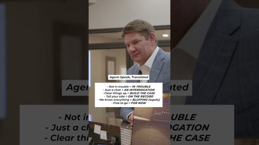 A conversation with federal agents can carry more weight than people realize.