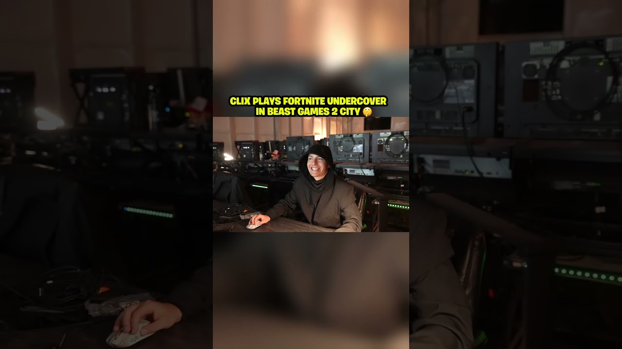 Clix plays Fortnite undercover in Beast Games City 2 🤫 @MrBeast