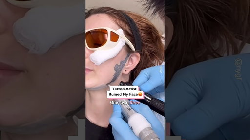 He changed my tattoo WITHOUT telling me🚩 #FaceTattoo #TattooRemoval #Branded #TattooRegret