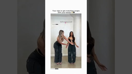 Matching cargos with your bestie just makes sense 🖤👖