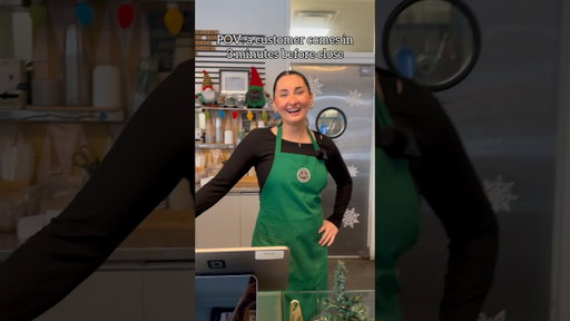 POV: A CUSTOMER WALKS IN 3 MINUTES BEFORE CLOSE 🫩 #barista