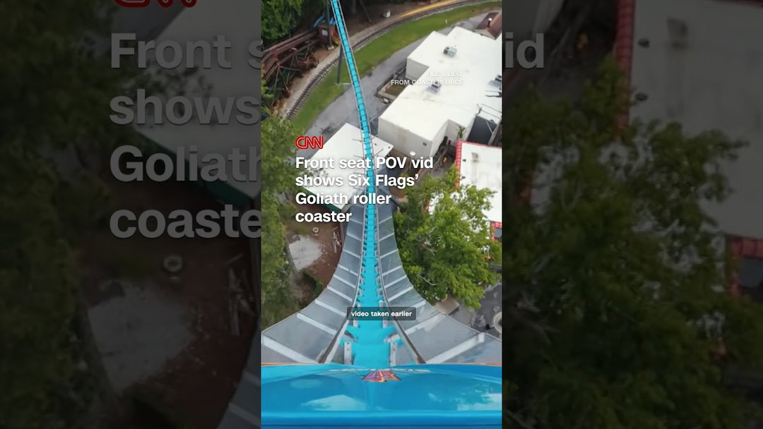 Front seat POV vid shows Six Flags’ Goliath roller coaster
