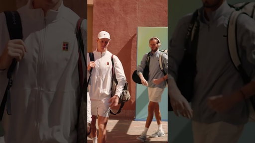 Moments before the storm ⚡️ #tennisparadise #indianwells #janniksinner #medvedev #tennis #sinner