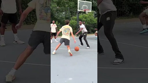 🤣😭 went from "he's not a shooter" to "shooter! shooter!" real quick lol #streetball #hoops