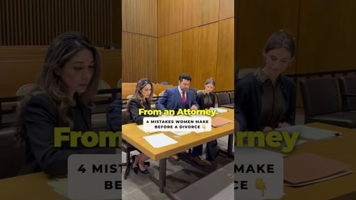 4 mistakes women make before filing for divorce... 🛑