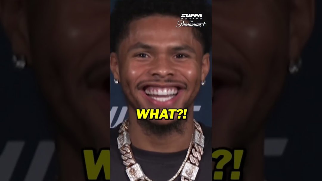 That question threw Shakur Stevenson for a loop 😅 #ZuffaBoxing