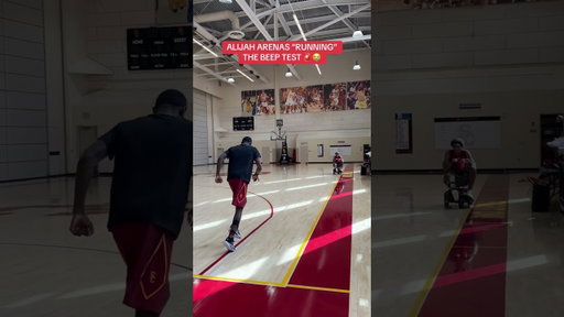Alijah Arenas “running” USC’s beep test 🤣 #collegebasketball