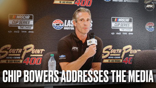 RFK Racing President Chip Bowers addresses the media