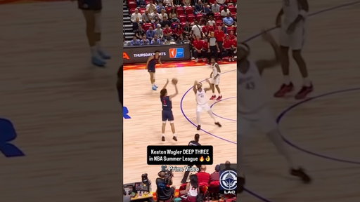 Keaton Wagler started off the Clippers vs Jazz Summer League game with a bang 👌🔥 #Illini #nba