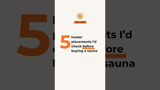 5 heater placements worth checking before buying an infrared sauna. 🔥