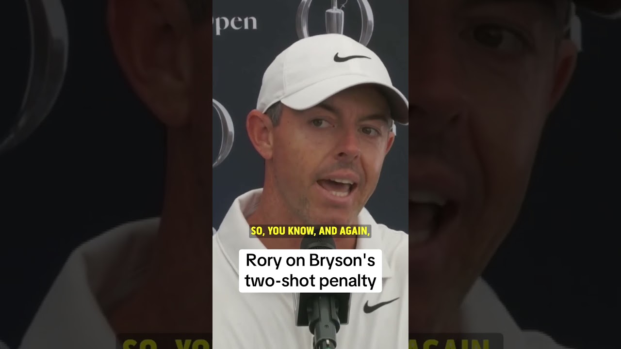 Rory McIlroy believes the two-shot penalty Bryson DeChambeau received was fair. #TheOpen