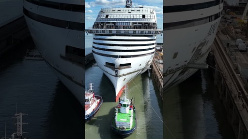 FLOAT OUT COMPLETE ✅ A milestone for MSC World Atlantic as she takes to the water for the first time