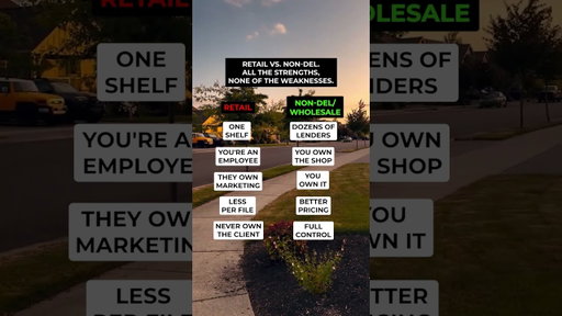 Retail employee vs. Non-Del business owner: the operational divide! #mortgage #nondel #loan