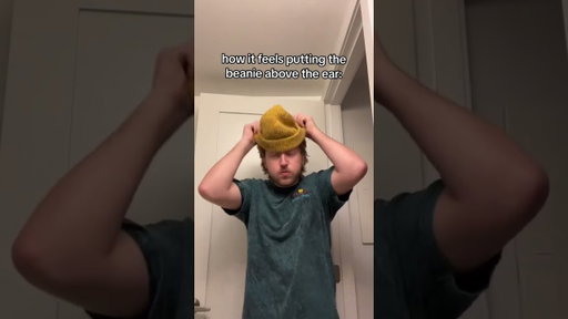 Putting the Beanie Over Your Ears Hits Different 😂🧢#BeanieSeason #WinterVibes #Relatable#FunnyShorts