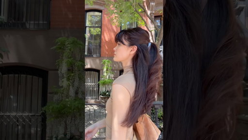 half up half down using a banana clip and the @aveda NEW tousle texture spray #AvedaPartner #aveda