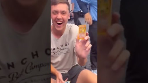 Jacob Misiorowski pulls a MASSIVE Charizard card in the clubhouse!!! #shorts