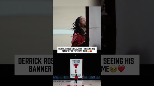 Derrick Rose REACTS To Seeing His Banner For The First Time 🥹