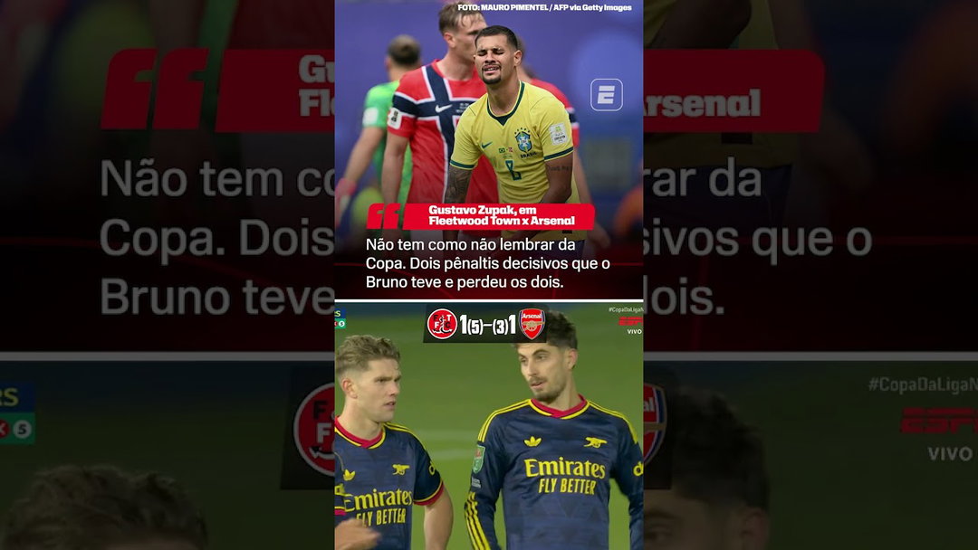 ALERTA DE GATILHO! 😢 BRUNO GUIMARÃES PERDE PÊNALTI, E ARSENAL É ELIMINADO #shorts