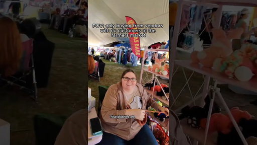 She makes the cutest crochet plushies #farmersmarket #wholesome #localbusiness #pov #crochet