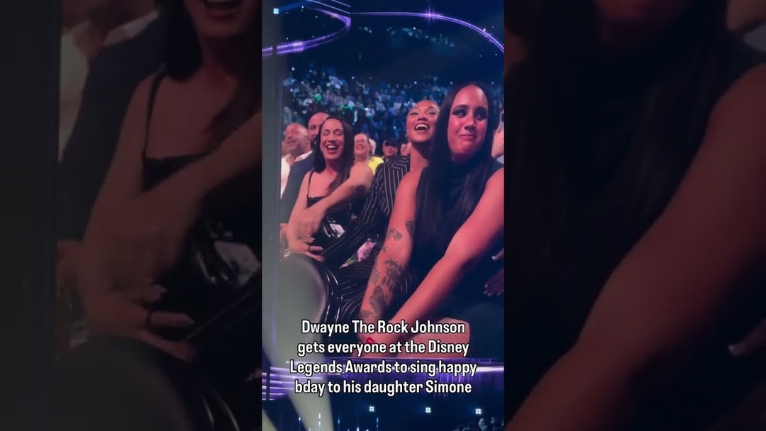The Rock gets everyone in the Disney Legends Awards to sing Happy Birthday!