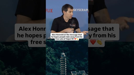 Alex Honnold on message for fans around the world after free solo of Taipei 101 ❤️ #SkyscraperLIVE