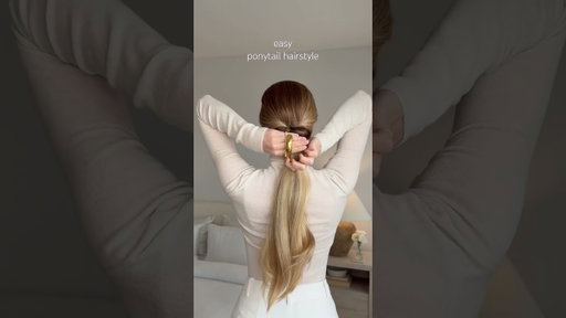 An easy ponytail hairstyle✨ finished with a beautiful ponytail cuff
