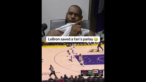 LeBron helped a fan hit their parlay 😂