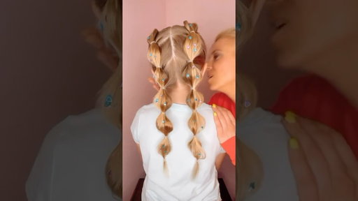 CUTE BUBBLE BRAIDS | Audrey and Victoria #hairstyle PRODUCTS USED IN DESCRIPTION BELOW ⬇️
