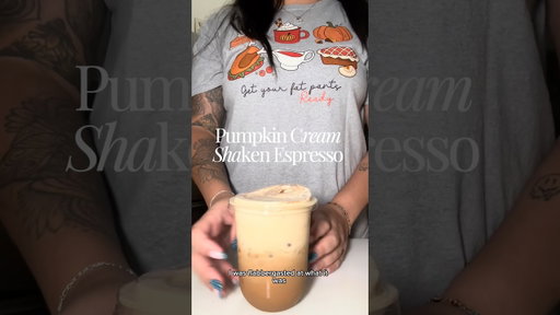 Let’s make a pumpkin cream shaken espresso #starbucks #starbuckscoffee #instantcoffee