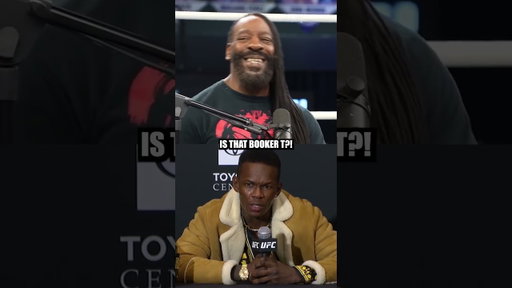 Adesanya is HYPE seeing Booker T 😂
