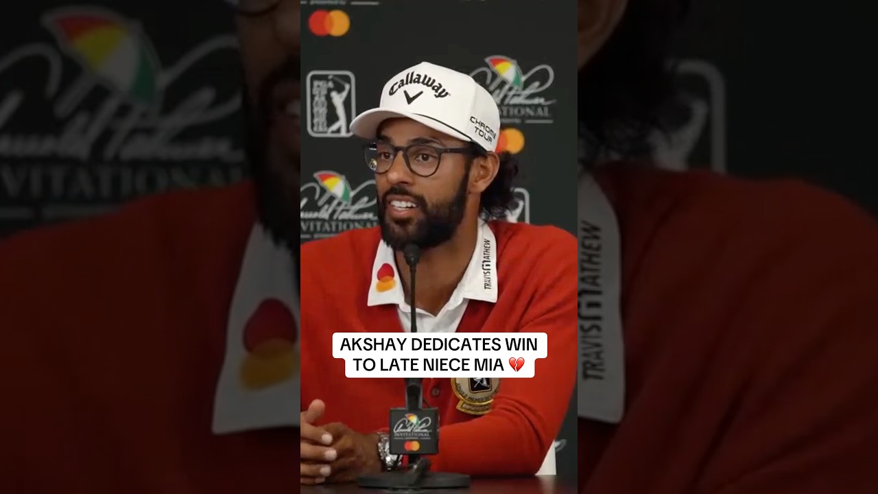 Akshay Bhatia dedicates his win at the API to his niece Mia who passed away in December 💔