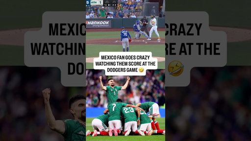 A Mexico fan at the A’s Dodgers game was losing his mind watching Mexico score in the World Cup