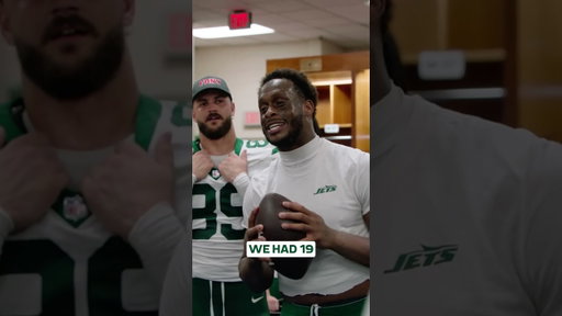 Jets post-win locker room speech 🗣️🗣️🗣️  #nfl #jets #football