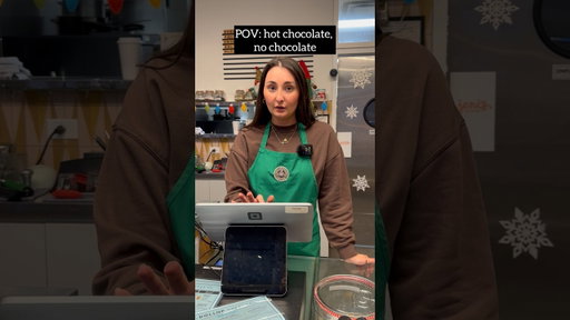 POV: HOT CHOCOLATE, NO CHOCOLATE 🤨 #barista