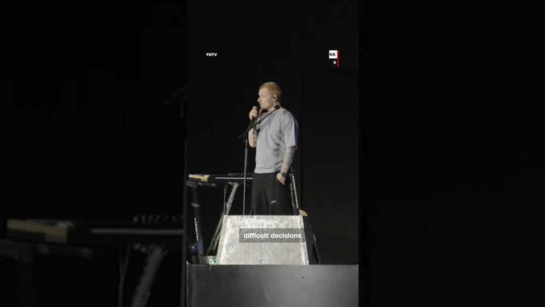 'I'm so, so sorry': Ed Sheeran speaks out at concert