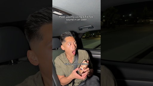 POV: you try using a TikTok sound in an Uber 😭 #shorts #comedy #pov #relatable