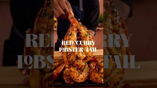 Red curry garlic butter lobsta tail.