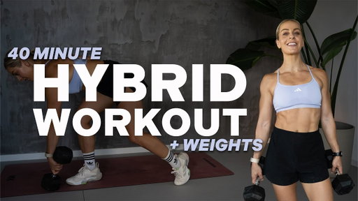40 MIN HYBRID Workout | Full Body Crusher | Strength & Conditioning | + Weights