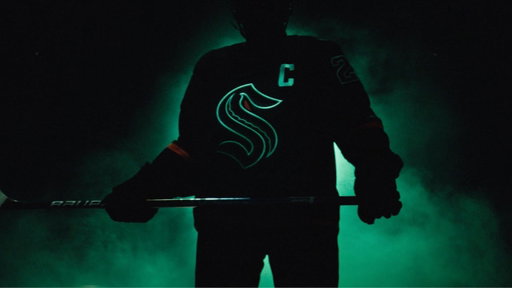 Emerged from the darkness. Illuminated by bioluminescence.
