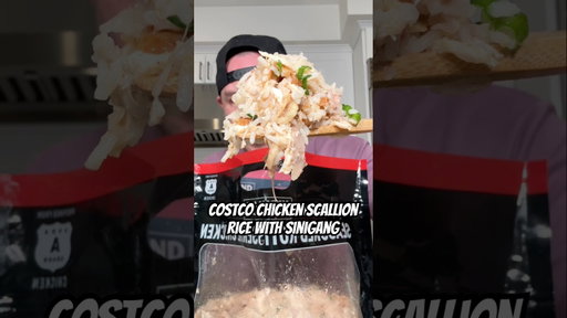 Costco Chicken Scallion Rice hack with a Sinigang twist! #costco #filipino #chicken #scallionrice
