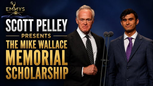 Scott Pelley Presents Mike Wallace Memorial Scholarship to Santiago Campos