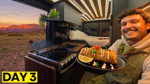 Alone in the Desert | Cooking Chimichangas in my Van