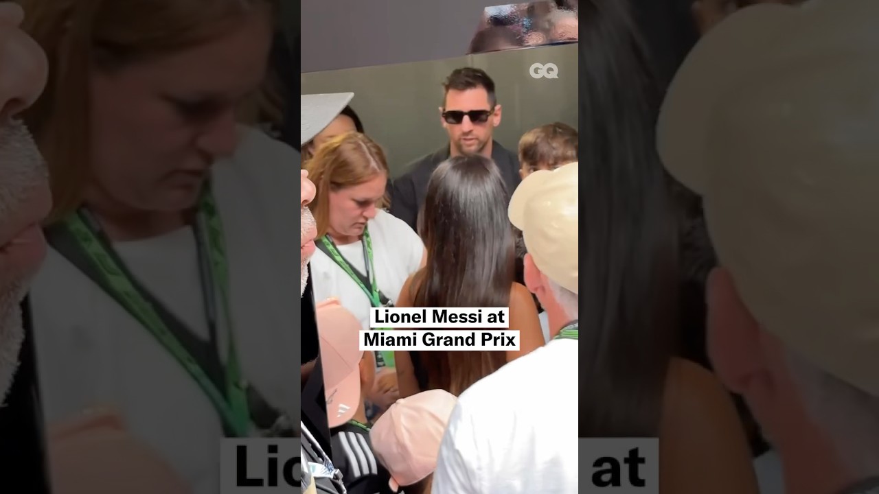 Lionel Messi pulled up to the F1 Miami Grand Prix with his family 👀 (via @GQsports)