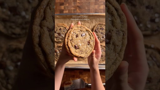 Chocolate Stuffed Chocolate Chip Cookies