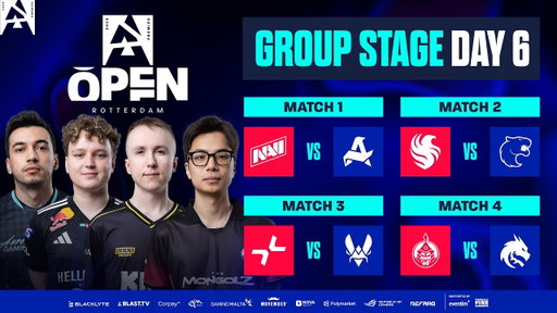 BLAST Open Rotterdam 2026, Day 6 - NAVI v Aurora, Falcons v FURIA, PARI v Vitality, MongolZ v Spirit
