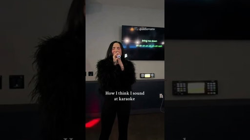 How I think I sound at karaoke #shorts #karaoke #demilovato