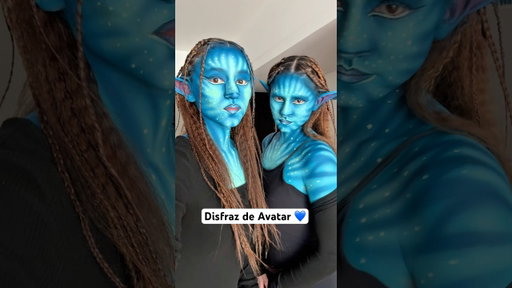 Disfrazándonos de Avatares 💙 ¿Qué opinan? 👀 #Avatar #Película #Disfraz #Maquillaje