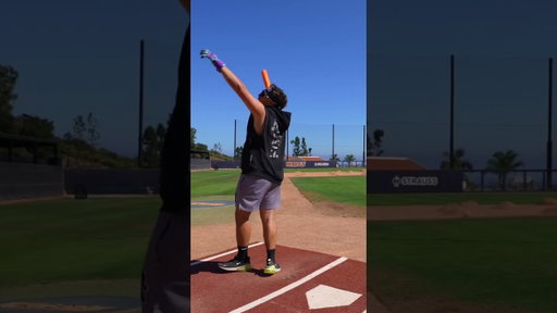 How far did this ball go? 🚀 #baseball #hitting #homerun #launch #distance #power #shorts #mlb