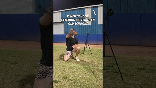 Knee up or knee down 🤔🤔 #baseball #baseballszn #mlb #catch #catchoftheday #oldschool #newschool